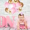 60Pcs Pink Gold Confetti Latex Balloons Kit – 12” Pink, White, Gold Helium Balloons for Weddings, Baby Showers, Birthdays, Proposals & Party Decorations (Pink White Gold)